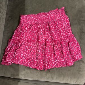 Floral Red Women's Skirt